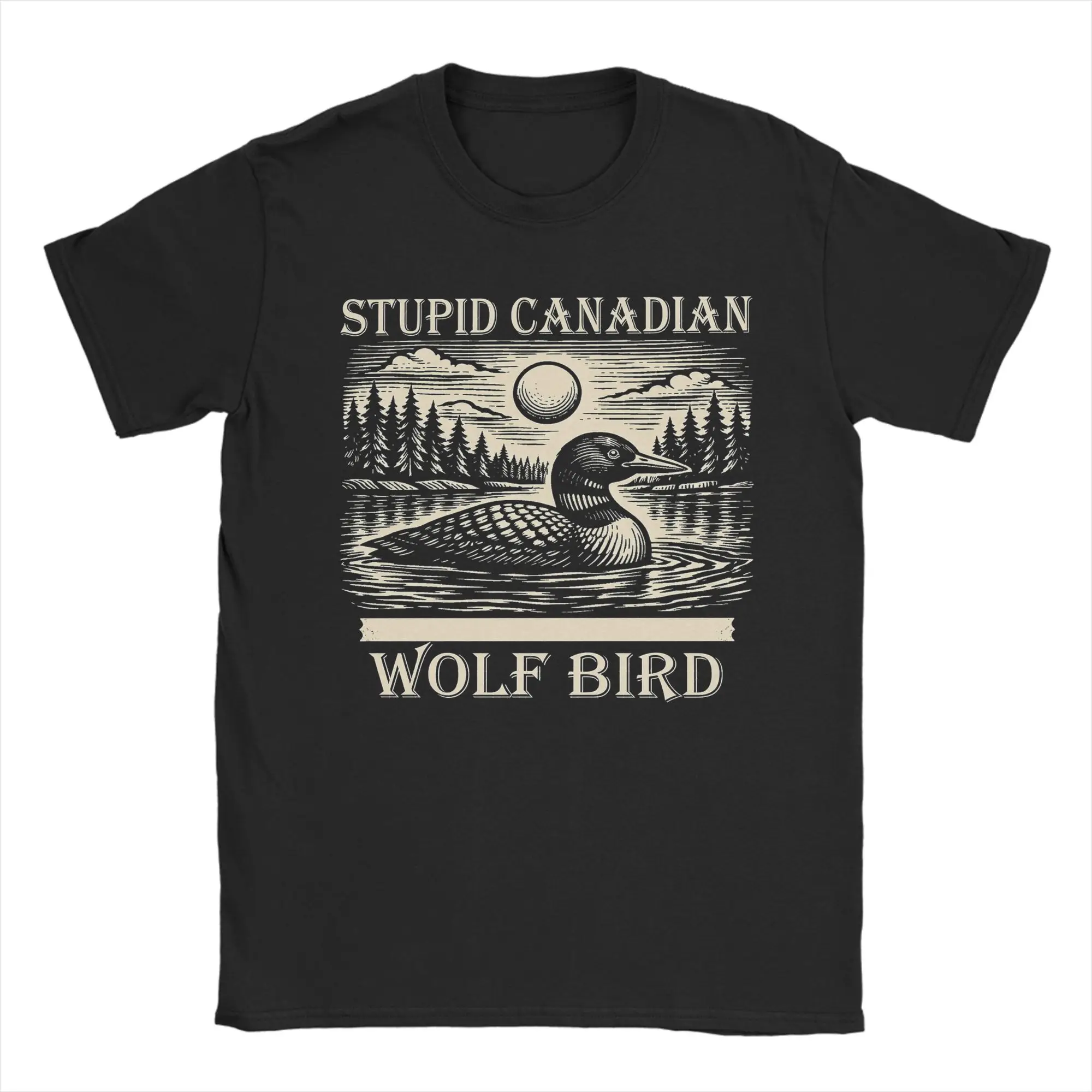 Summer Clothing Ideas - 남성 티셔츠 Stupid Canadian Wolf Bird