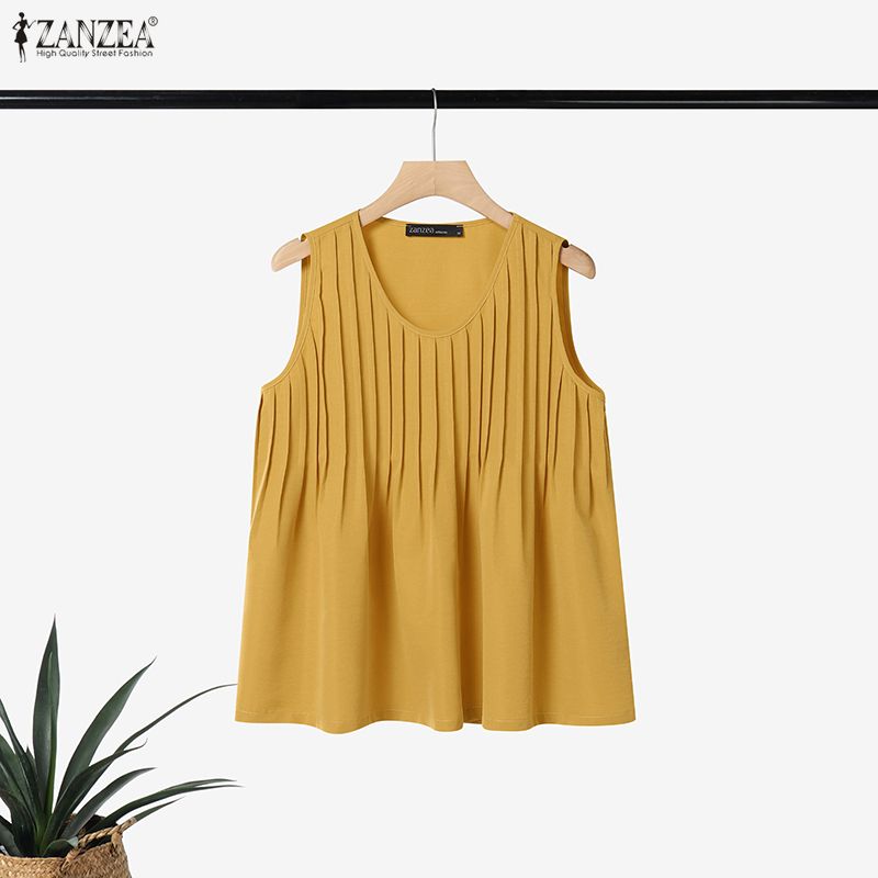 Summer Clothing Holiday - ZANZEA 플러스 사이즈 5XL 여성 핀턱