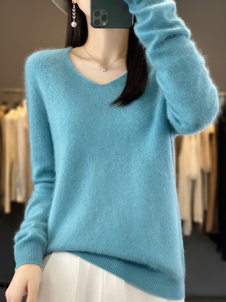 Summer Clothing Yarn - Fashion100% 메리노 울 스웨터 캐시미어 풀오버