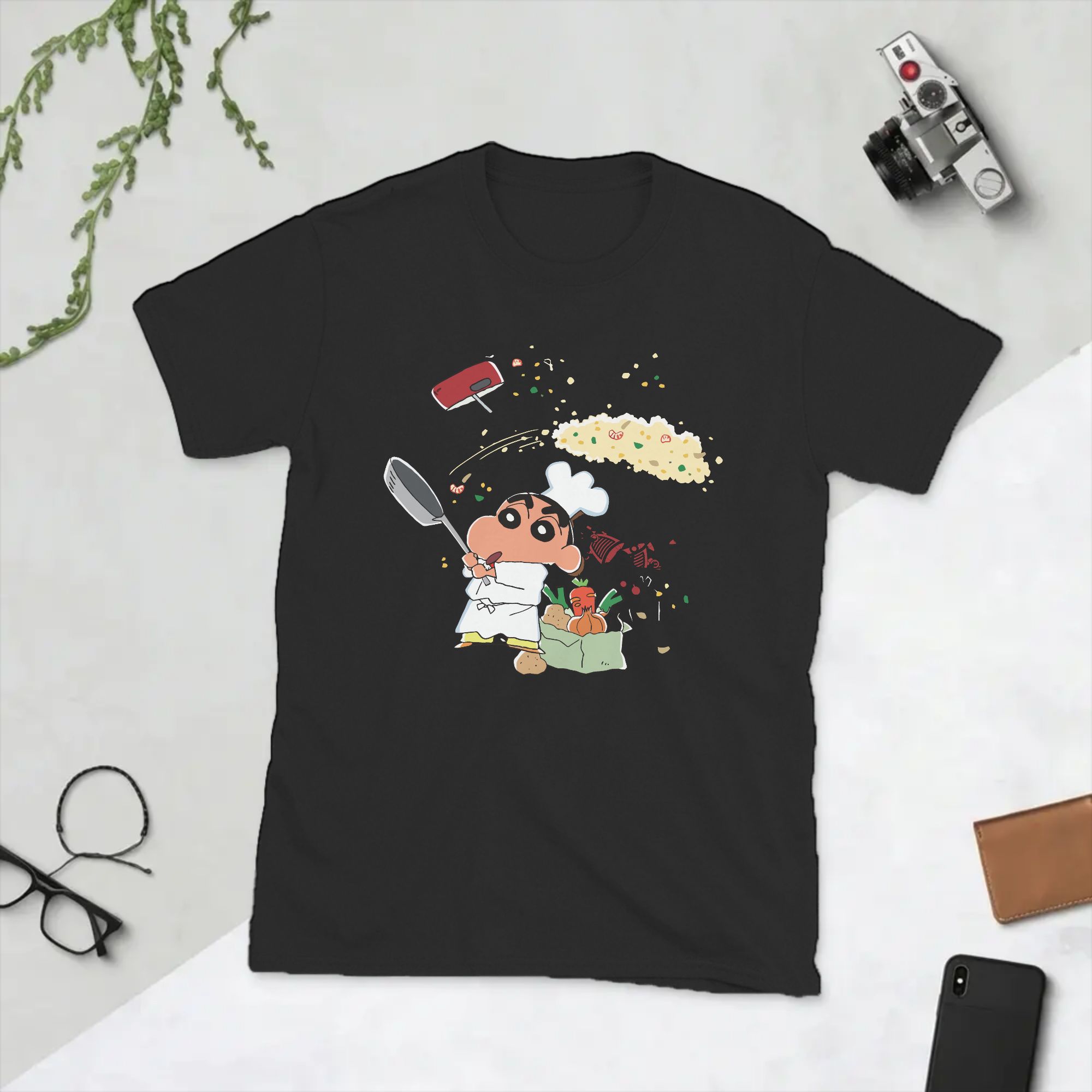 Summer Clothing Ideas - 남성용 티셔츠 크레용 신짱 애니메이션 재미있는