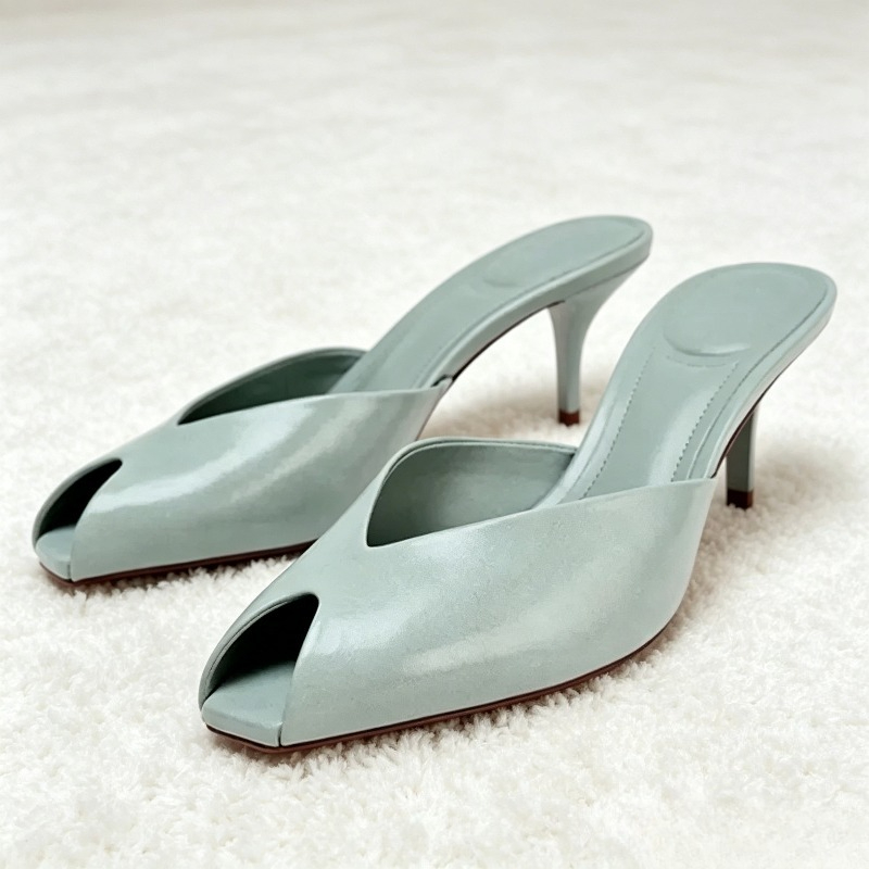 Quality Summer Clothing - 섹시한 오픈토 디자인 브랜드 하이힐 슬리퍼