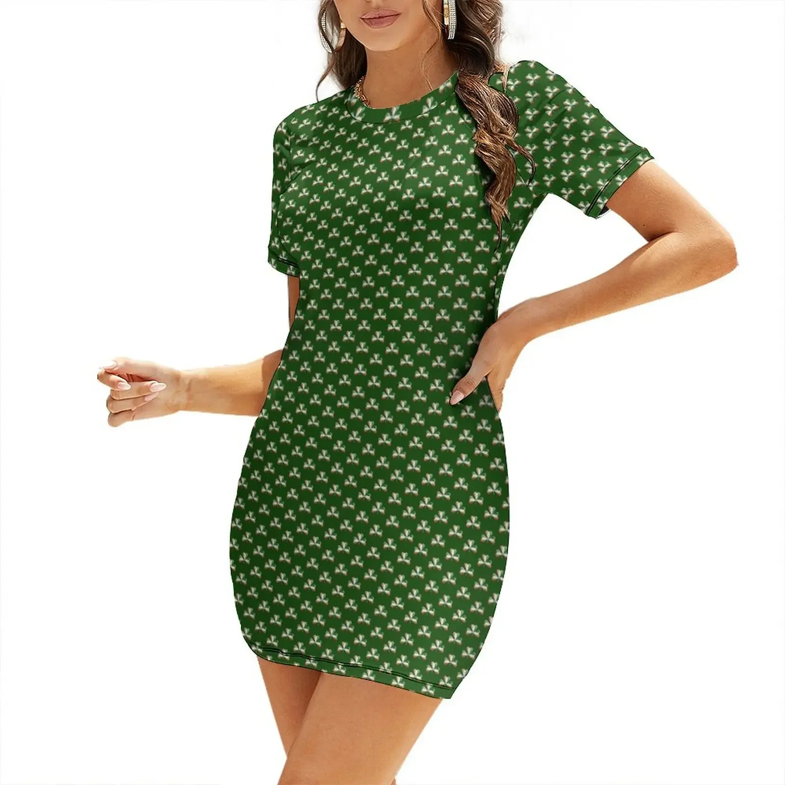 Ireland Summer Clothing - 아일랜드 국기 색상의 샴록 잎 무늬