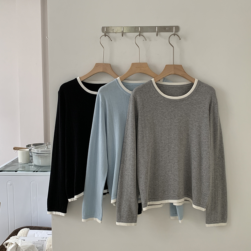 Summer Clothing Styles - 100% 면 여성용 O넥 컬러 블로킹