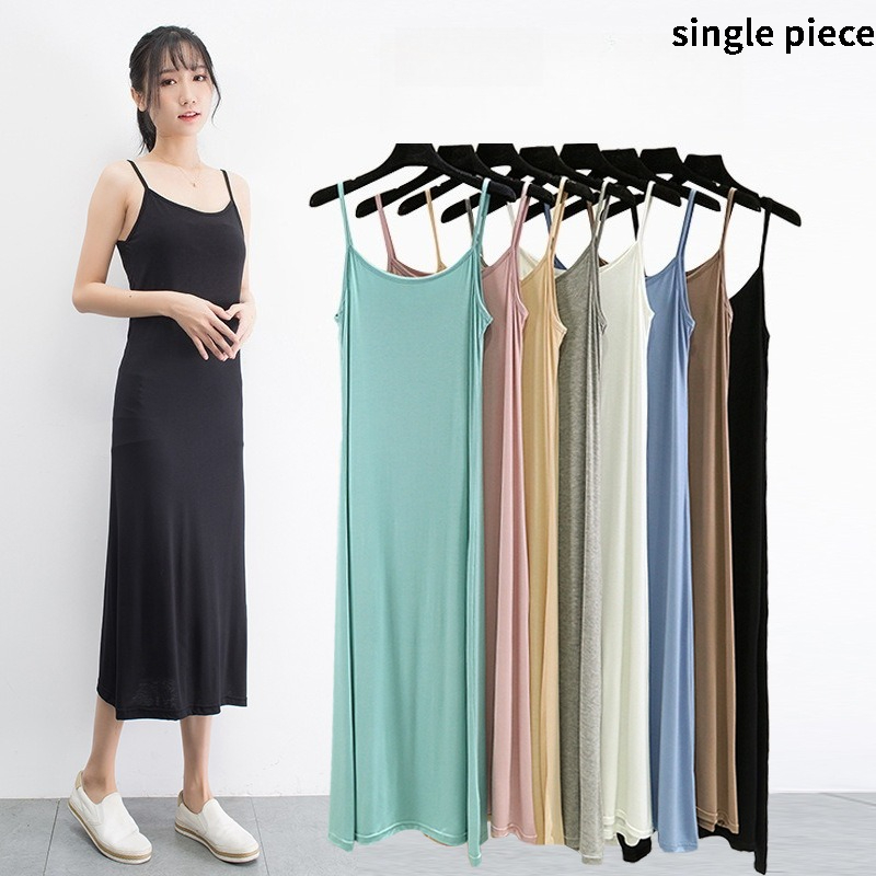 Summer Clothing Styles - 여성용 모달 캐미솔 베스트 드레스 여름용