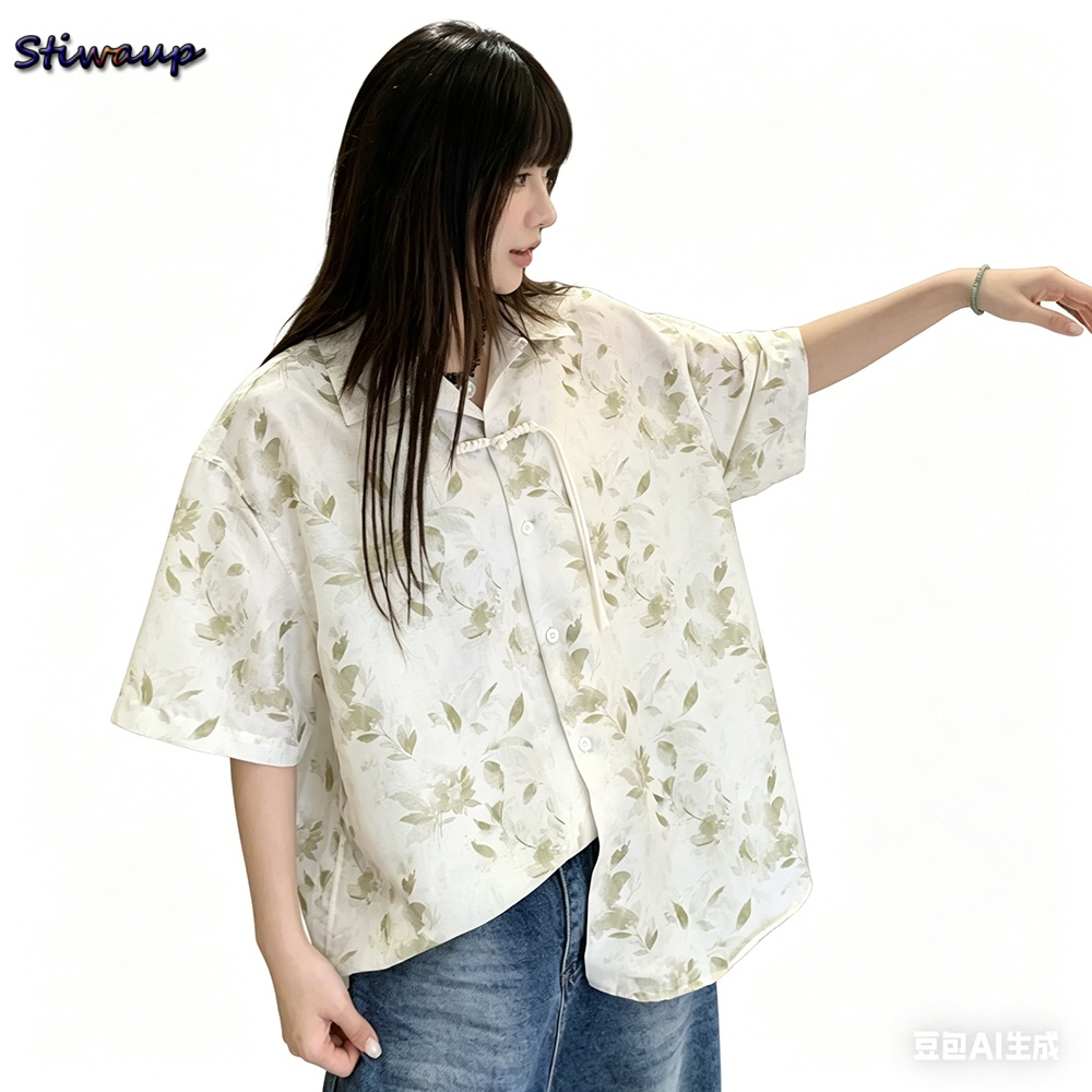 Quality Summer Clothing - 여름 고품질 여성 블라우스 녹색 중국