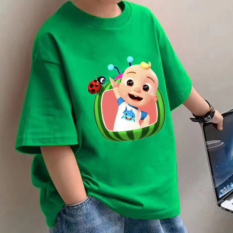 Summer Clothing Baby - Cocomelons 베이비 티셔츠 애니메이션 코튼 반팔
