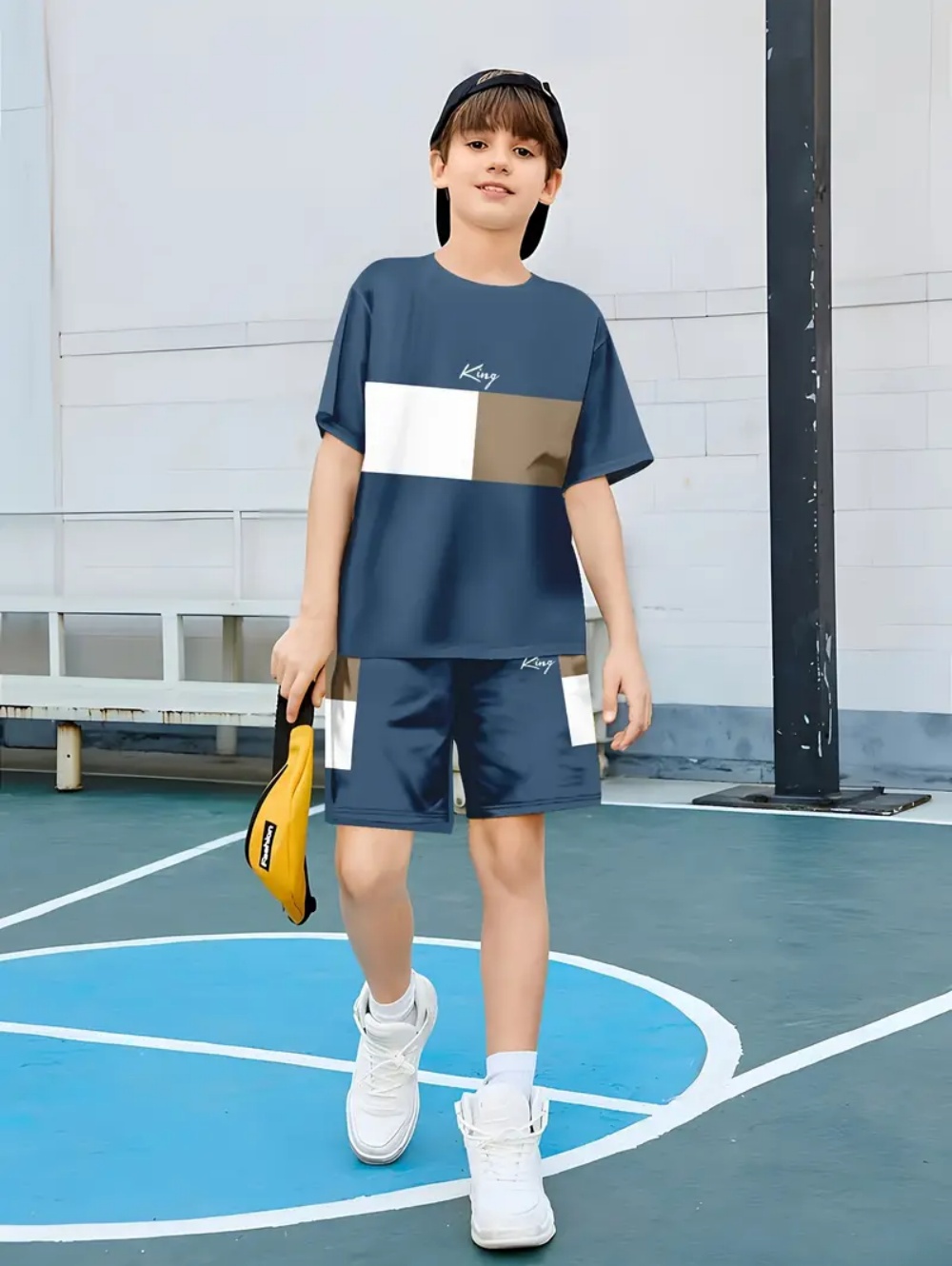 소년 세트 클래식 인쇄 패턴 어린이를위한 여름 스포츠  - Summer Clothing List 리뷰 및 가격
