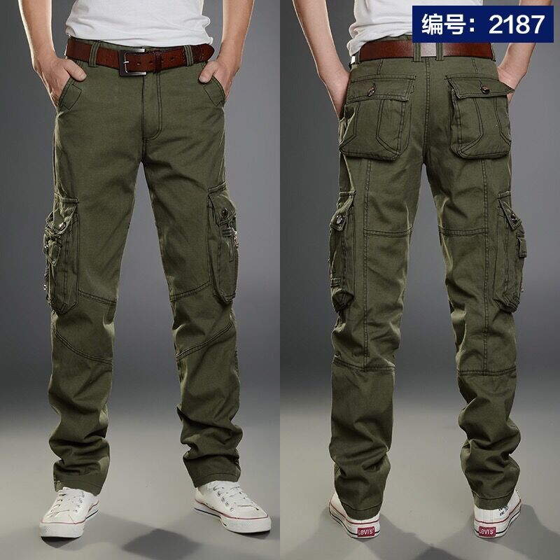 남성용 캐주얼 카고 바지, 단색 포켓, 얇은 스타일 코 - Summer Clothing Y2K 리뷰 및 가격