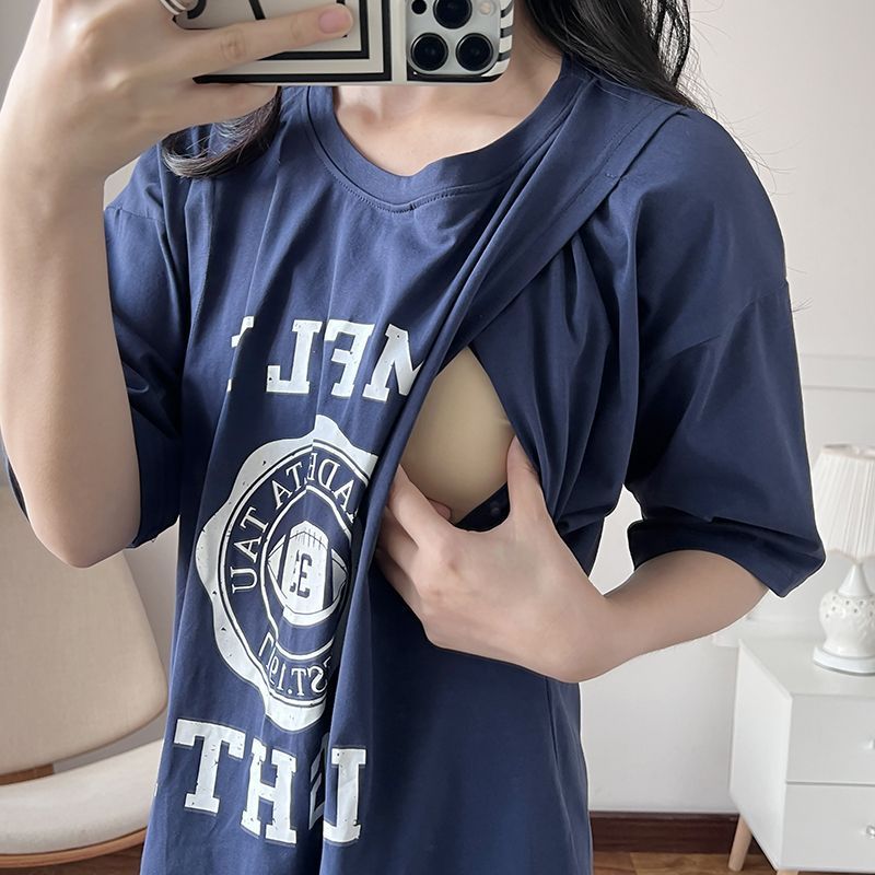 간호복 임산부 수유 긴 티셔츠 잠옷 여성 여름 출산 느 - Summer Clothing Us 리뷰 및 가격