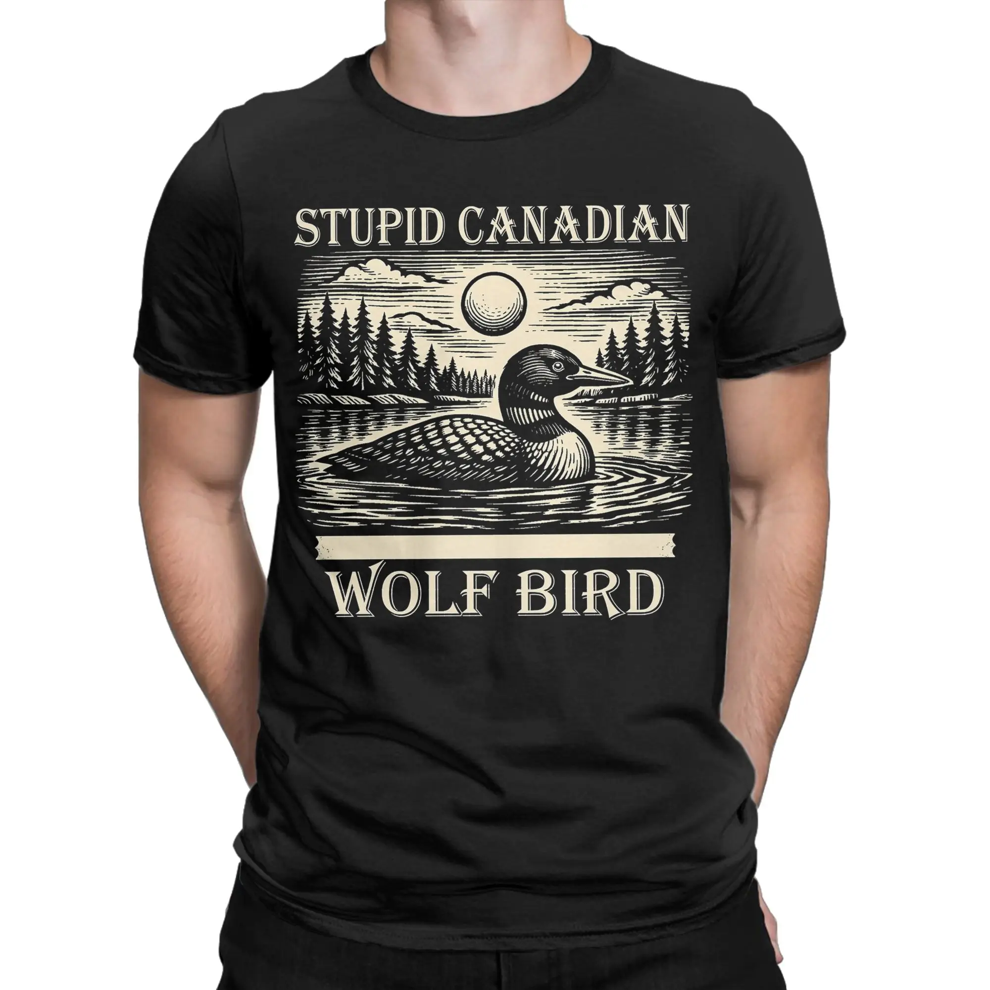남성 티셔츠 Stupid Canadian Wolf Bi - Summer Clothing Ideas 리뷰 및 가격