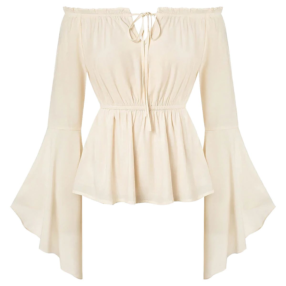 오프숄더 중세풍 의상 블라우스 여성 르네상스 플레어 슬 - Off Shoulder Blouse 리뷰 및 가격