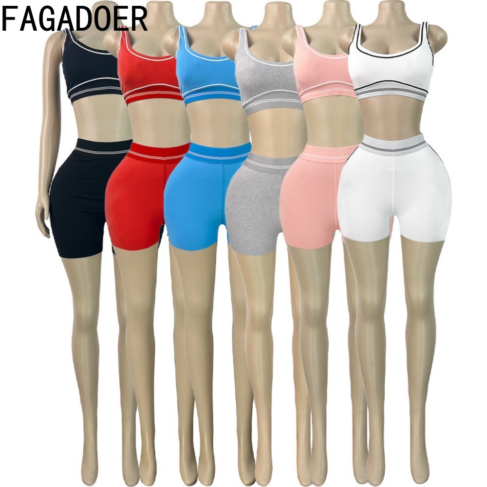 FAGADOER 패션 패치 워크 품질 스포티 세트 여성 - Quality Summer Clothing 리뷰 및 가격