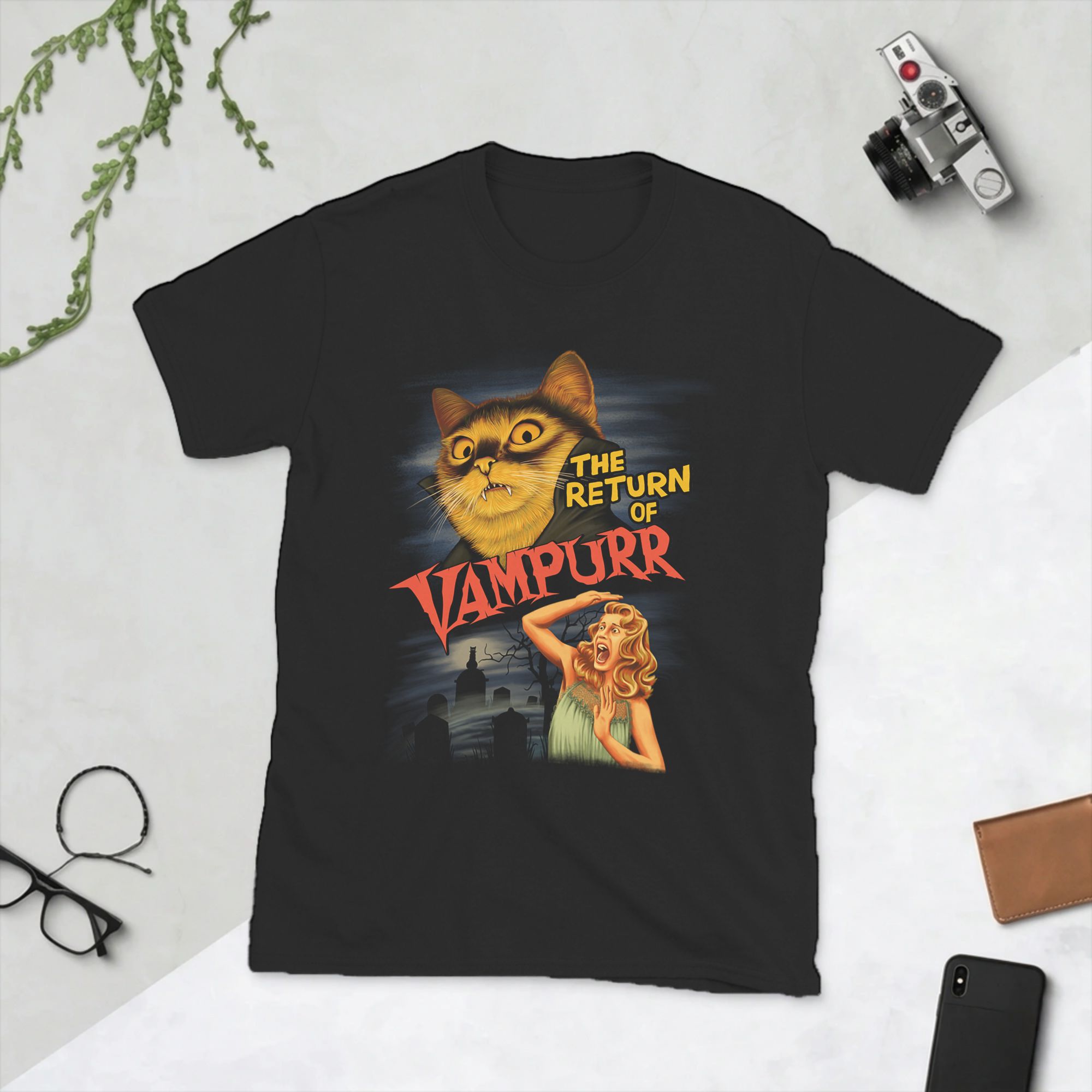 남성 Vampurr Cat T 셔츠의 귀환 순수 코튼  - Summer Clothing Ideas 리뷰 및 가격