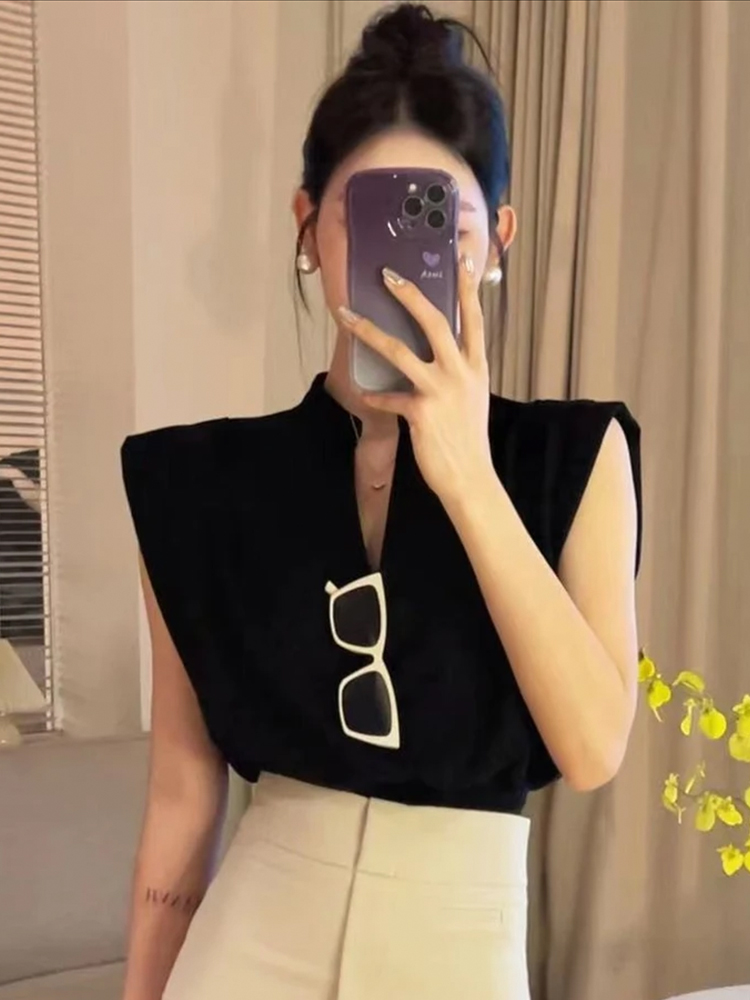 레트로 스탠드 칼라 반팔 셔츠 여성 패션 한국 스타일  - Quality Summer Clothing 리뷰 및 가격