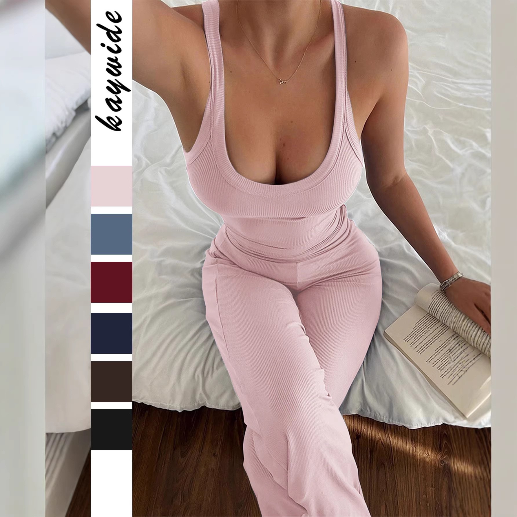 봄 여름 여성 의류 스포티 민소매 탱크탑 와이드 레그  - Summer Clothing Us 리뷰 및 가격