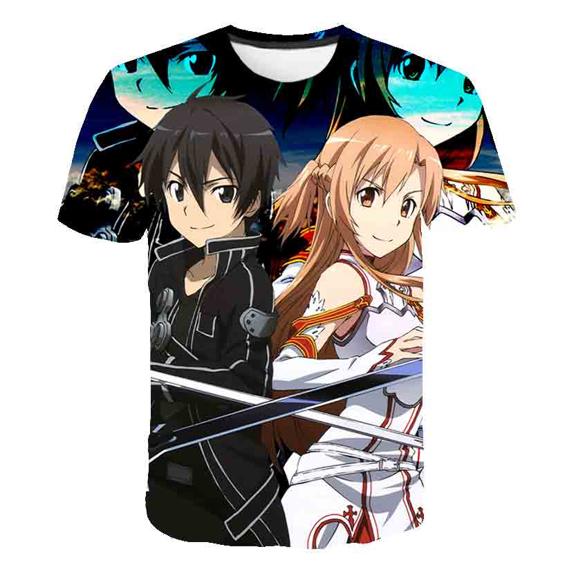 Anime 3D 프린트 소드 아트 온라인 티셔츠 str - Summer Clothing Online Shopping 리뷰 및 가격