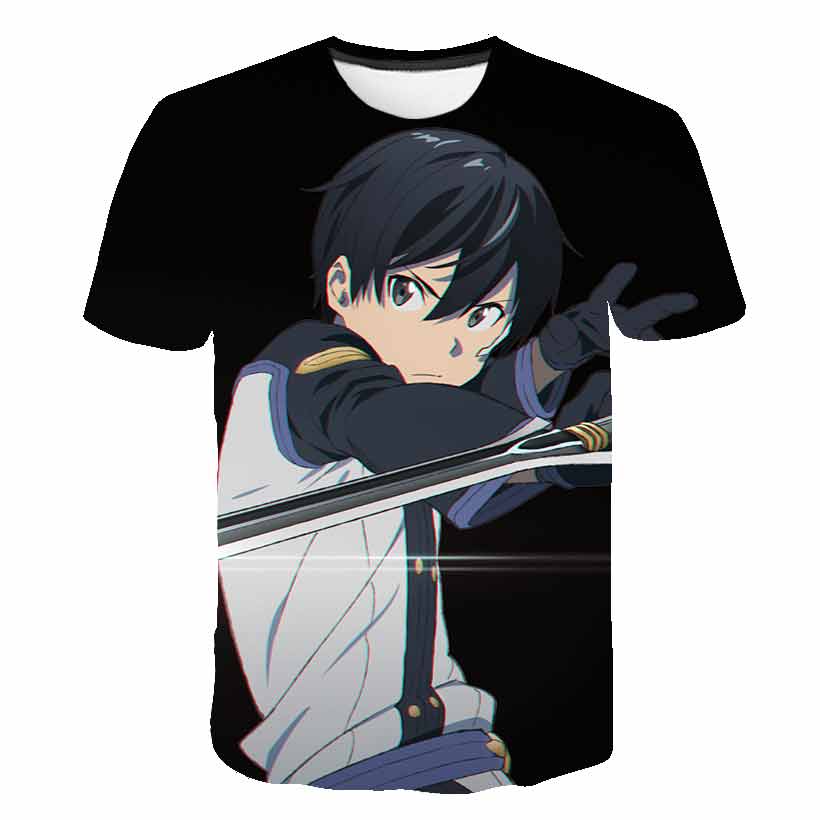 Anime 3D 프린트 소드 아트 온라인 티셔츠 str - Summer Clothing Online Shopping 리뷰 및 가격
