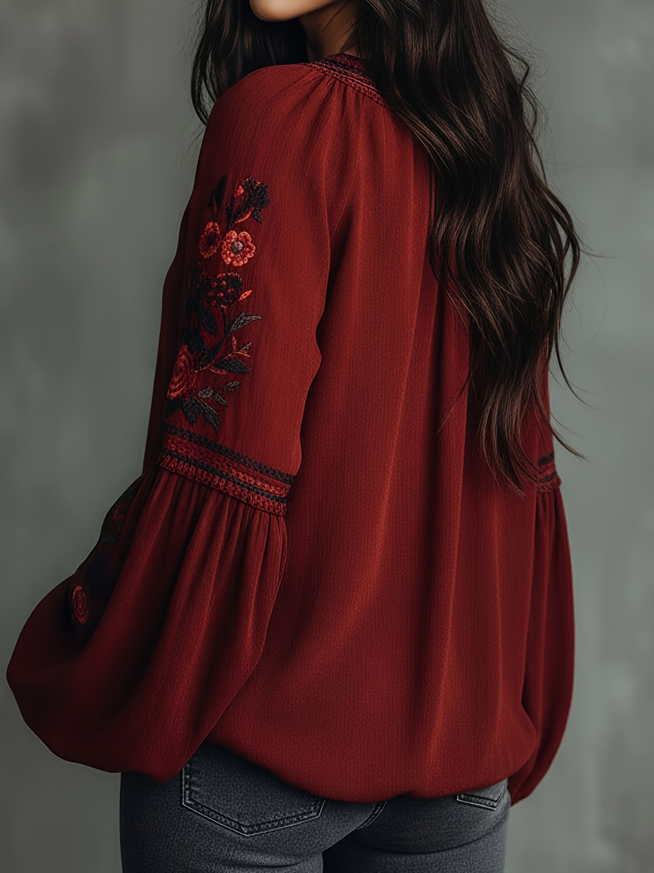 여성용 봄 블라우스 레트로 자수 꽃 랜턴 슬리브 셔츠  - Off Shoulder Blouse 리뷰 및 가격