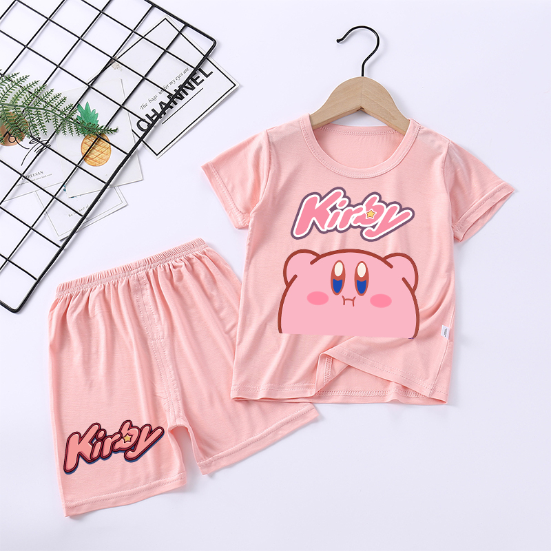 새로운 키르비 소녀 잠옷 카와이 만화 잠옷 세트 어린이 - Summer Clothing Baby 리뷰 및 가격