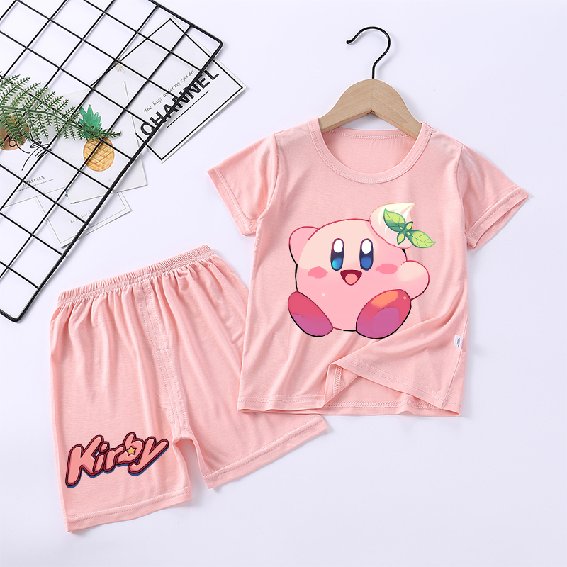 새로운 키르비 소녀 잠옷 카와이 만화 잠옷 세트 어린이 - Summer Clothing Baby 리뷰 및 가격