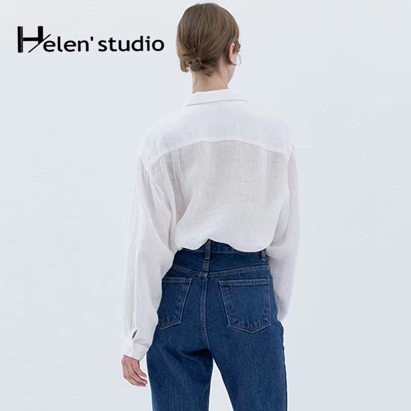 100% 린넨 여성 블라우스 및 셔츠 탑 여성 핀터레스 - Summer Clothing Pinterest 리뷰 및 가격