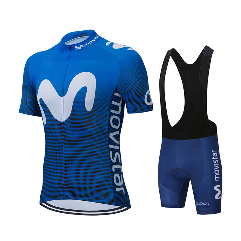 Movistar-신제품 팀 사이클링 저지 세트 MTB  - Summer Clothing Sale Men 리뷰 및 가격