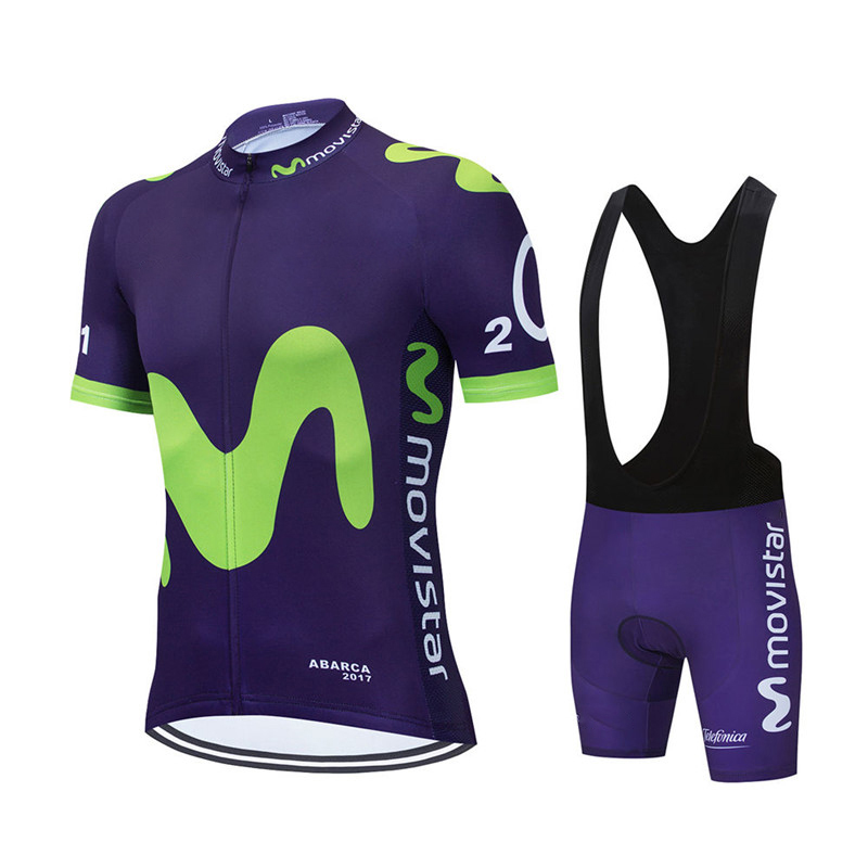 Movistar-신제품 팀 사이클링 저지 세트 MTB  - Summer Clothing Sale Men 리뷰 및 가격