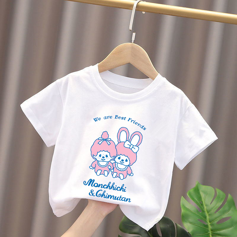 Monchhichi 키즈 티셔츠 애니메이션 피규어 소년 - Summer Clothing Baby 리뷰 및 가격