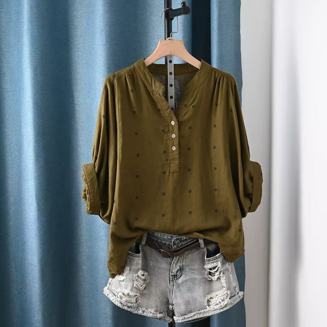 2026 여성 블라우스 일본산 면사 폴카 도트 셔츠 & - Summer Clothing Yarn 리뷰 및 가격