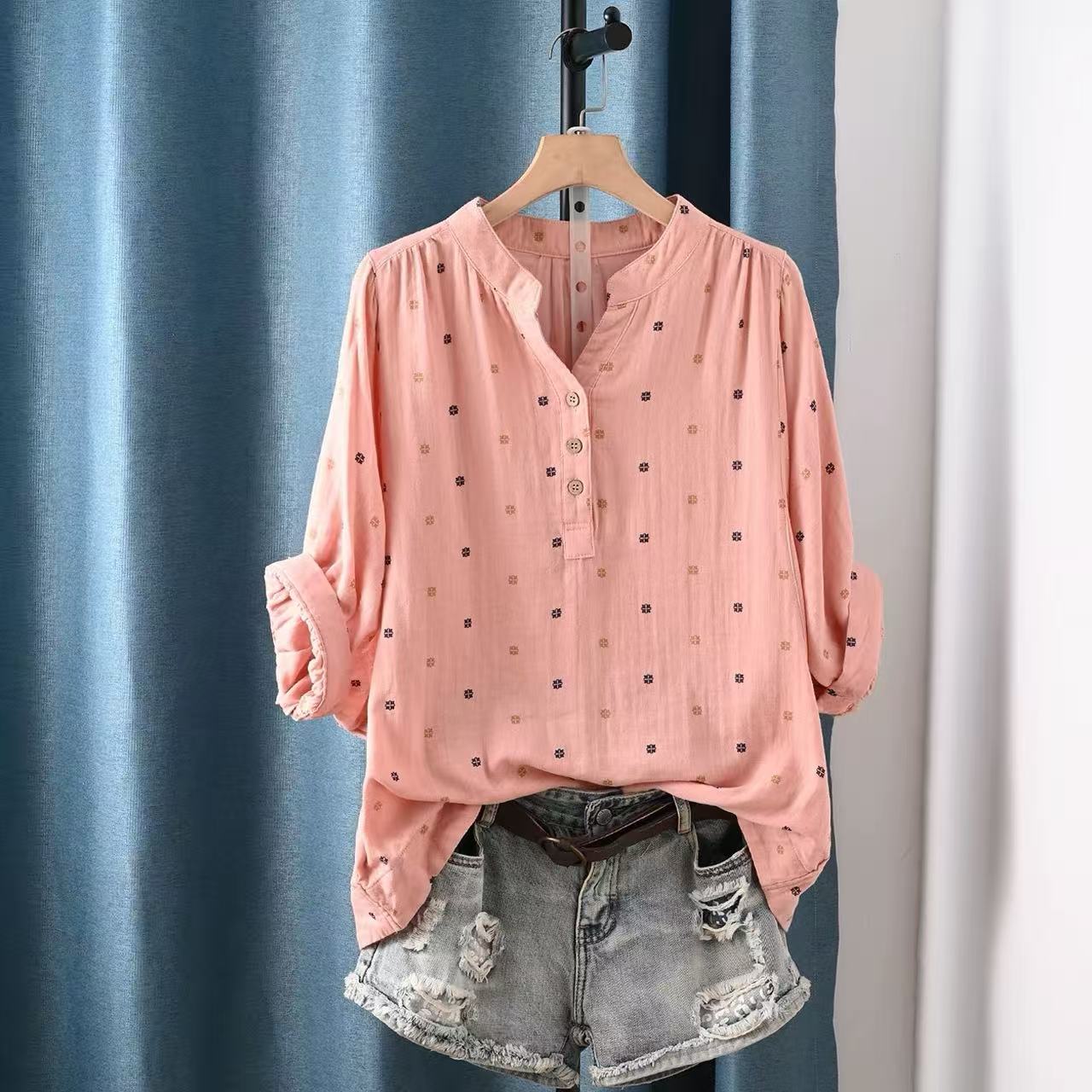 2026 여성 블라우스 일본산 면사 폴카 도트 셔츠 & - Summer Clothing Yarn 리뷰 및 가격