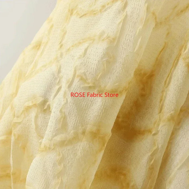 밝은 노란색 녹색 부드러운 경량 주름 쉬폰 원단 아동  - Soft Summer Yellow Clothing 리뷰 및 가격