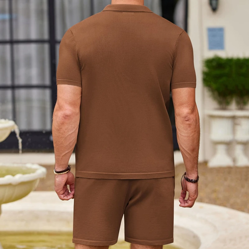 여름 남성 아이스 실크 반팔 투피스 세트 비즈니스 캐주 - Quality Summer Clothing 리뷰 및 가격