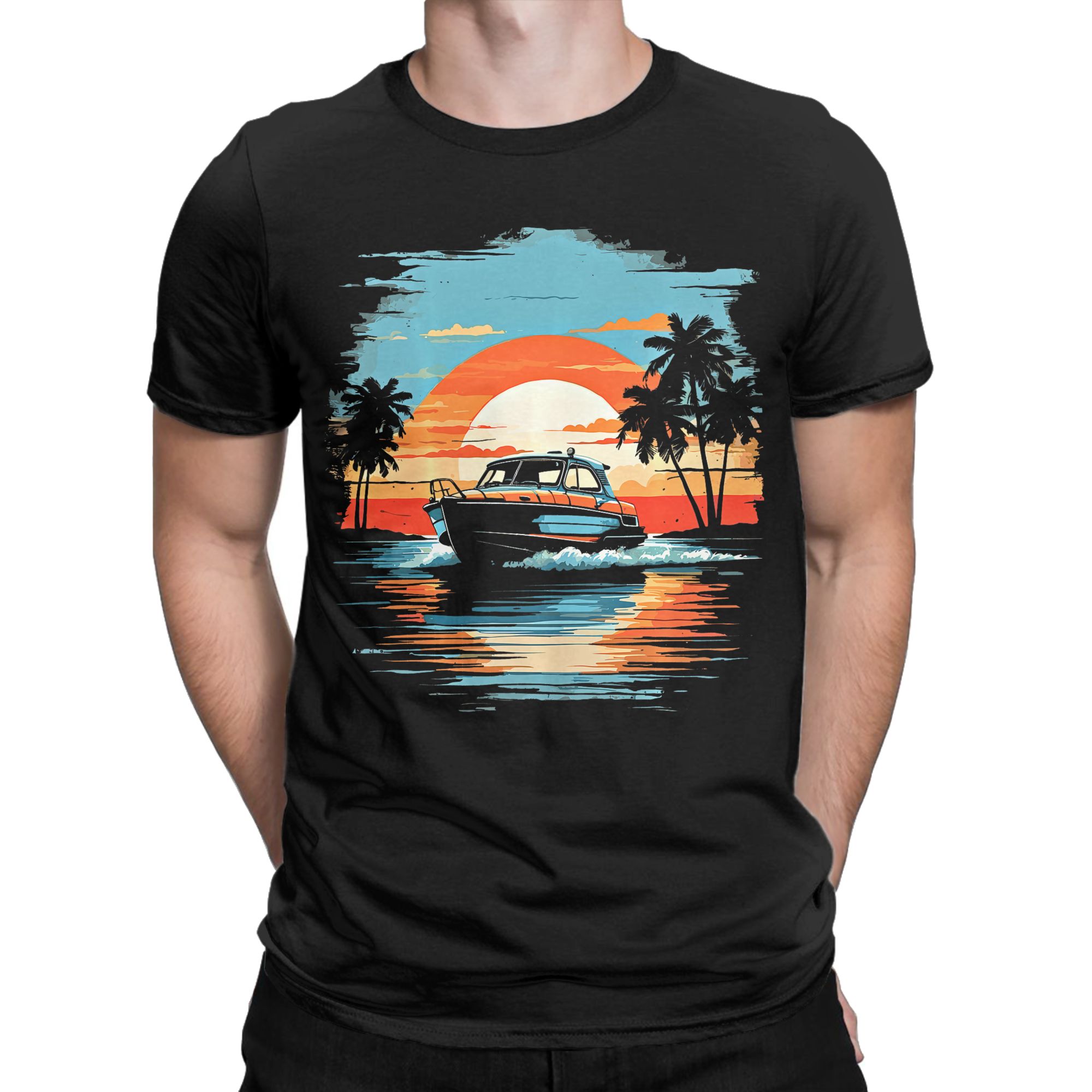 남성용 티셔츠 모터보트 요트 크루즈 여름 보트 타기 티 - Summer Clothing Ideas 리뷰 및 가격