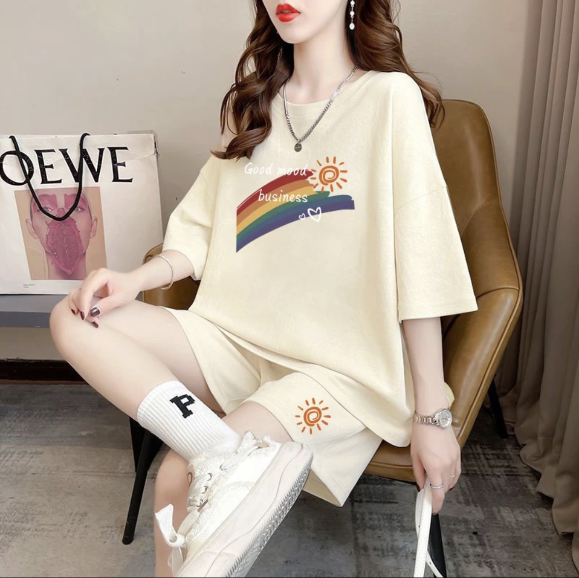 패션 여성 여름 반바지 세트, 스포츠웨어, 오버사이즈  - Summer Clothing Us 리뷰 및 가격