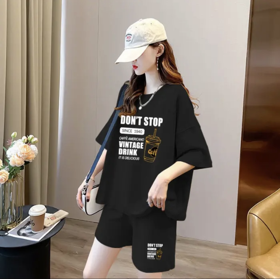 패션 여성 여름 반바지 세트, 스포츠웨어, 오버사이즈  - Summer Clothing Us 리뷰 및 가격