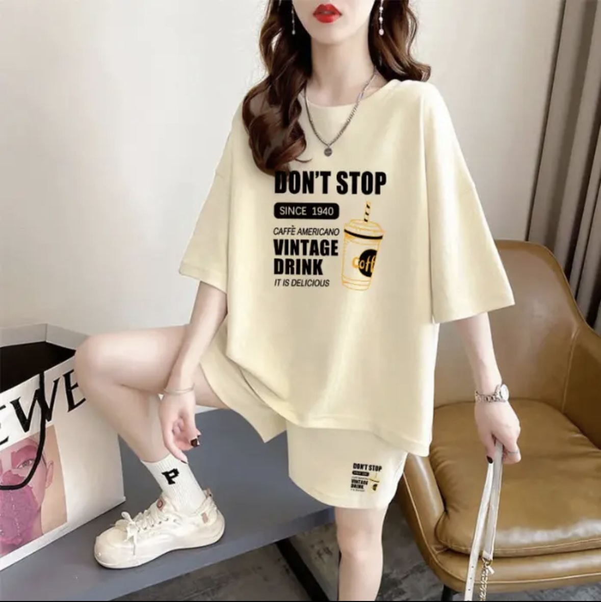 패션 여성 여름 반바지 세트, 스포츠웨어, 오버사이즈  - Summer Clothing Us 리뷰 및 가격